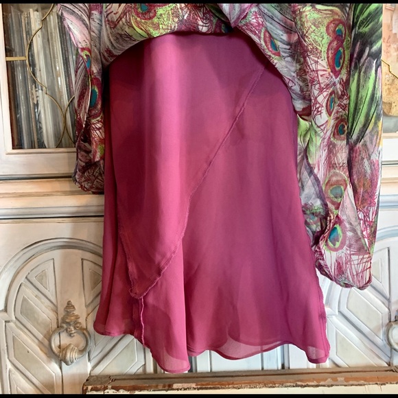 Harve Bernard peacock feather maxi skirt - Picture 3 of 5